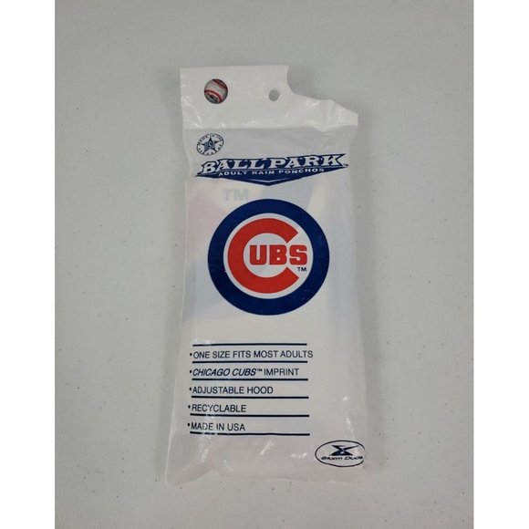 STORM DUDS BallPark Rain Poncho Adult One Size MLB Chicago Cubs USA Made NEW - Picture 1 of 8